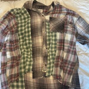 Urban outfitters BDG flannel Rogue Multicolor Plaid Button-Up Shirt
